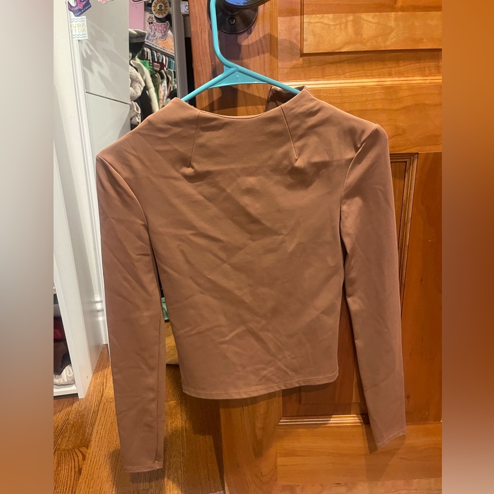 Zara tan tight long sleeve